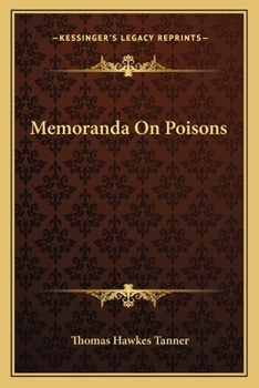 Paperback Memoranda On Poisons Book