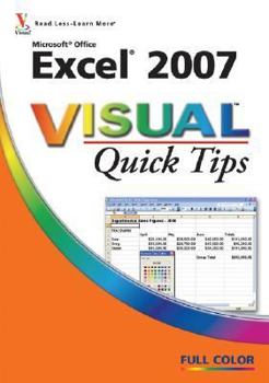 Paperback Microsoft Office Excel 2007 Visual Quick Tips Book