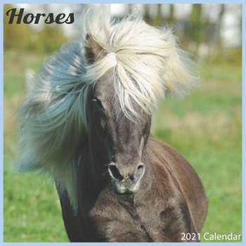 Paperback Horses 2021 Calendar: Official Horse 2021 Wall Calendar 18 months Book