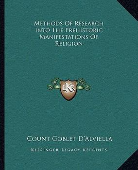 Paperback Methods Of Research Into The Prehistoric Manifestations Of Religion Book