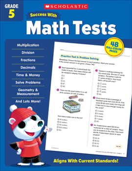 Paperback Scholastic Success with Math Tests Grade 5 Workbook Book