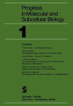 Paperback Progress in Molecular and Subcellular Biology Book