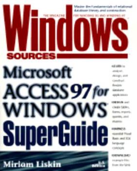 Paperback Windows Sources Microsoft Access 97 for Windows SuperGuide Book