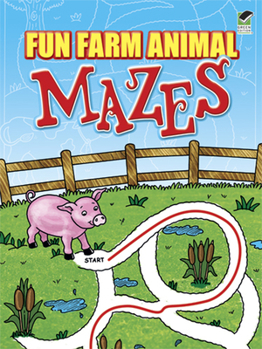 Paperback Fun Farm Animal Mazes Book