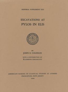 Paperback Excavations at Pylos in Elis Book