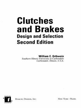 Hardcover Clutches and Brakes: Design and Selection Book