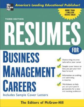 Paperback Resumes for Business Management Careers Book