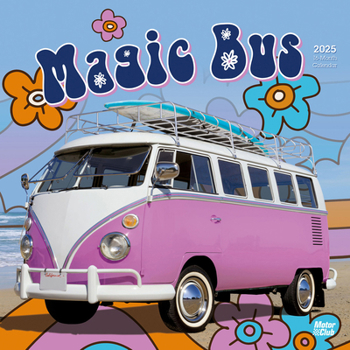 Calendar Magic Bus 2025 12 X 24 Inch Monthly Square Wall Calendar Plastic-Free Book