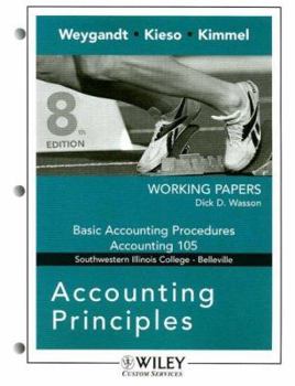 Paperback Accounting Principles Working Papers: Southwestern Illinois College: Basic Accounting Procedures Accounting 105 Book