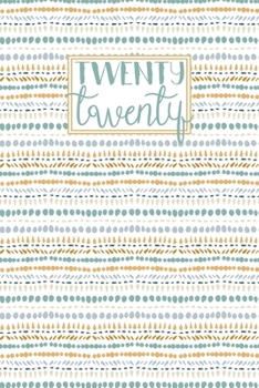 2020: Diary Planner Journal Organiser | Horizontal Week on 2 Pages with Notes | Ethnic Dots and Lines Pattern
