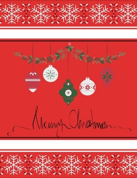 Paperback Merry Christmas Notebook: Unlined Holiday Notebook, Journal & Notes, Happy Holiday Notes, Merry Christmas Notebook - 7.44 x 9.69 inches - 100 pa Book