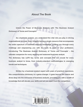 Paperback The Business Analyst Dictionary of Terms and Concepts [Large Print] Book