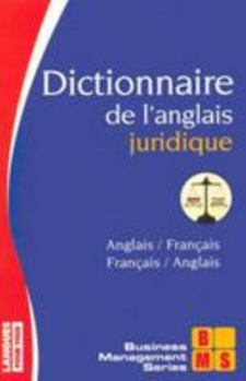 Paperback Langues Pour Tous: Dictionnaire De L'Anglais Juridique (French Edition) [French] Book