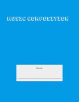 Paperback Music Composition: Blank Music Journal - Blue Book