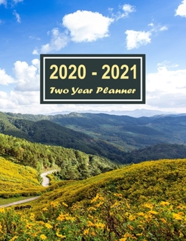 Paperback 2020-2021 Two Year Planner: Planet Blue Sky Two Year Planner, Two Year Calendar 2020-2021, Daily Monthly Planner 2020 Size 8.5 x 11 Inch, 24 Month Book