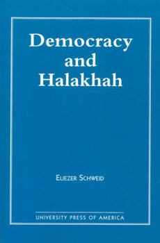 Paperback Democracy and the Halakhah Book