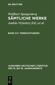 Hardcover Sämtliche Werke, Band 3/1, Tierdichtungen [German] Book