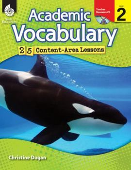 Paperback Academic Vocabulary, Level 2: 25 Content-Area Lessons [With CDROM] Book