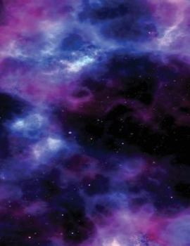 Paperback Nebula Purple Blue Galaxy Notebook: 8.5 X 11 202 College Ruled Pages Book
