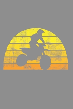 Notizbuch A5 (6X9zoll) Kariert 120 Seiten: Motorcross Bike Retro Sonnenaufgang Sport