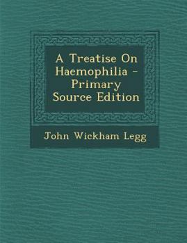 Paperback Treatise on Haemophilia [Italian] Book