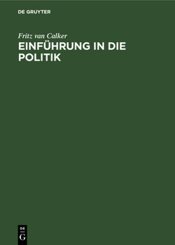 Hardcover Einführung in Die Politik [German] Book