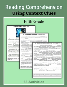 Paperback Reading Comprehension - Using Context Clues - Fifth Grade Book