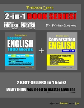 Paperback Preston Lee's 2-in-1 Book Series! Beginner English 1000 Words & Conversation English Lesson 1 - 60 For Korean Speakers Book