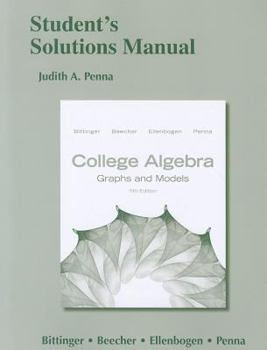 Paperback College Algebra: Graphs and Models: Student's Solutions Manual Book