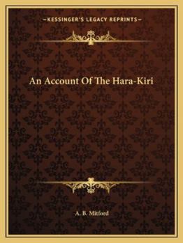Paperback An Account Of The Hara-Kiri Book