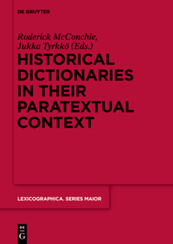 Hardcover Historical Dictionaries in Their Paratextual Context Book