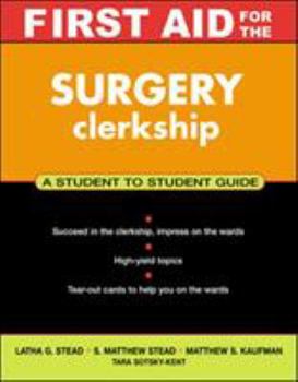 Paperback First Aid for the Surgery Clerkship Book