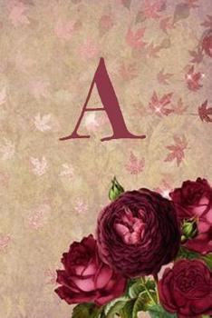 A: Initial roses floral line notebook jotter