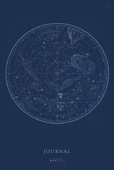 Journal: Vintage Astrology - Constellations Star Map - Zodiac Sign | 120 Blank Lined 6x9 College Ruled Pages (Vintage Astrology and Zodiac - Designer Notebooks and Journals) (Volume 5)