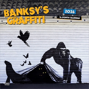 Calendar Banksy's Graffiti Official 2026 12 X 24 Inch (Hanging) Monthly Square Wall Calendar Plastic-Free Book