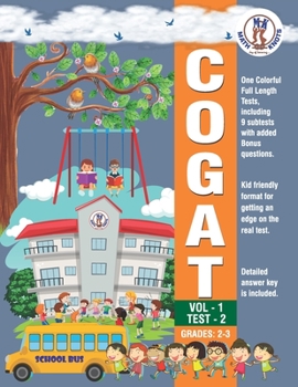 Paperback CogAT - Vol 1 -Test - 2: CogAT Form 7 VOL 1 TEST - 2 (Critical Thinking Practice) Book