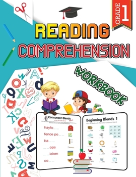 Paperback Reading Comprehension Workbook - Grade 1: Activity Book for Classroom and Home, Boost Grammar and Reading Comprehension Skills Book
