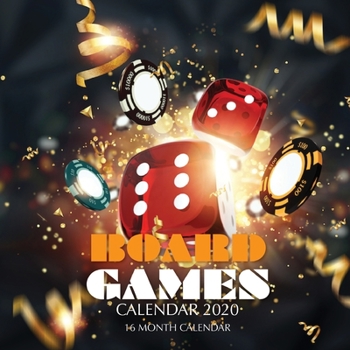 Paperback Board Games Calendar 2020: 16 Month Calendar Book