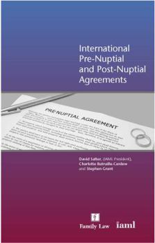 Paperback International Pre-Nuptial and Post-Nuptial Agreements Book