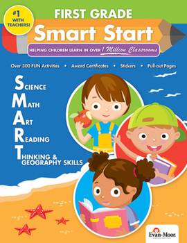 Paperback Smart Start 320-Page Full-Color Jumbo Workbook, Grade 1 Book