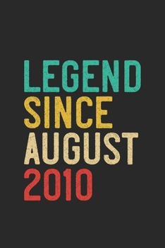 Legend Since August 2010: 9th Birthday Memory Book Keepsake, Vintage Notebook For Nine Year Old Kids, Draw and Write Journal, 9 Year Old Bday Gift