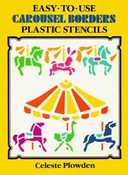 Paperback Easy-To-Use Carousel Borders Plastic Stencils Book