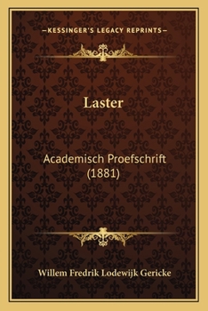 Paperback Laster: Academisch Proefschrift (1881) [German] Book