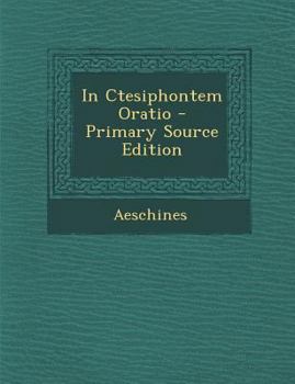 Paperback In Ctesiphontem Oratio [Latin] Book