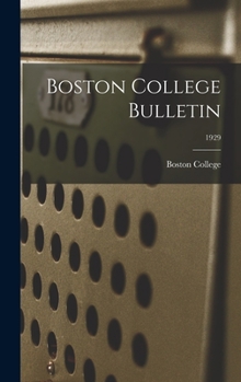 Hardcover Boston College Bulletin; 1929 Book