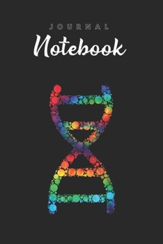 Journal Notebook: Dna Helix Tie Dye Science Researcher Tie Dyed Groovy T Spitural Blank Pages Rule Lined Journal Notebook with Black Cover Size 6in x ... Pages for Kids or Men and Women to Write in