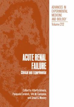 Paperback Acute Renal Failure: Clinical and Experimental Book