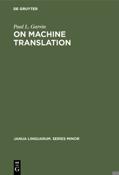 Hardcover On Machine Translation: Selected Papers Book