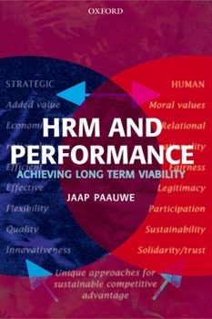Paperback Hrm and Performance: Achieving Long-Term Viability Book