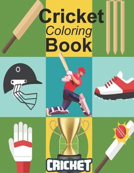 Paperback Cricket Coloring Book: An Cricket Coloring Book For Adults Book